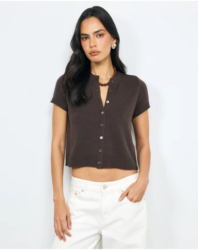 AERE - Abi Cotton Cashmere Blend Cardigan