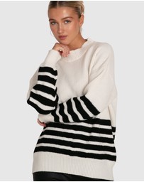 Belle & Bloom - Everything I Do Oversize Striped Knit