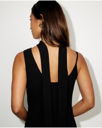Dazie - Romeo Chiffon Neck Scarf Mini Dress