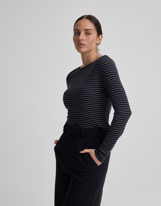 Oxford - Erin Striped Boatneck Knit