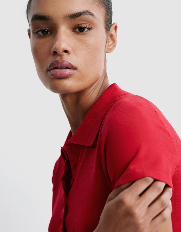 M.N.G - Knitted Dress with Polo Neck