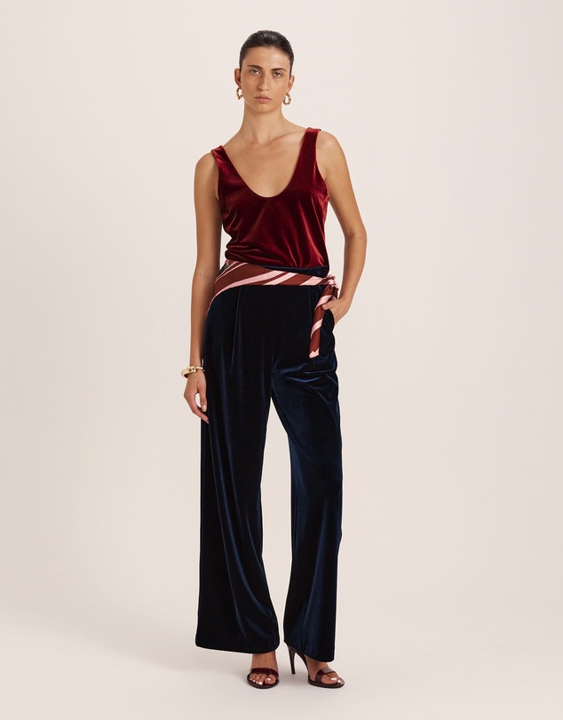 SABA - Lea Velvet Pleat Front Pant