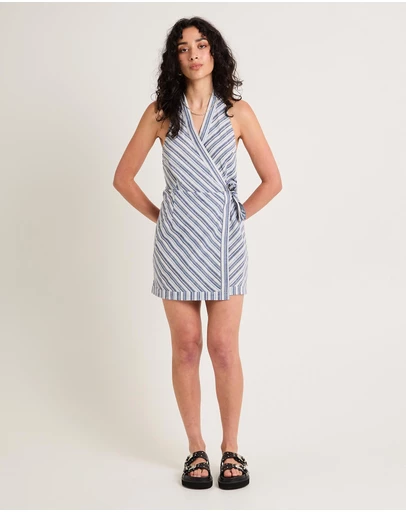 Subtitled - Otis Halter Wrap Dress
