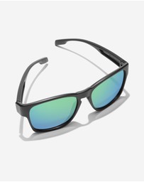 Hawkers Co - HAWKERS - Polarized Black Emerald CORE RAW Sunglasses for Men and Women UV400