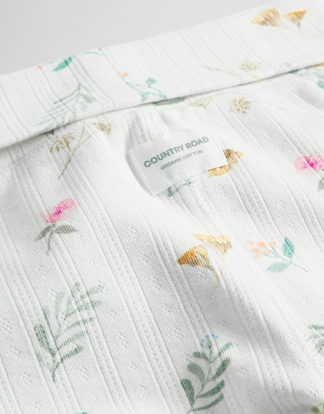 Country Road - Organically Grown Cotton Blend Pointelle Pull On Pant