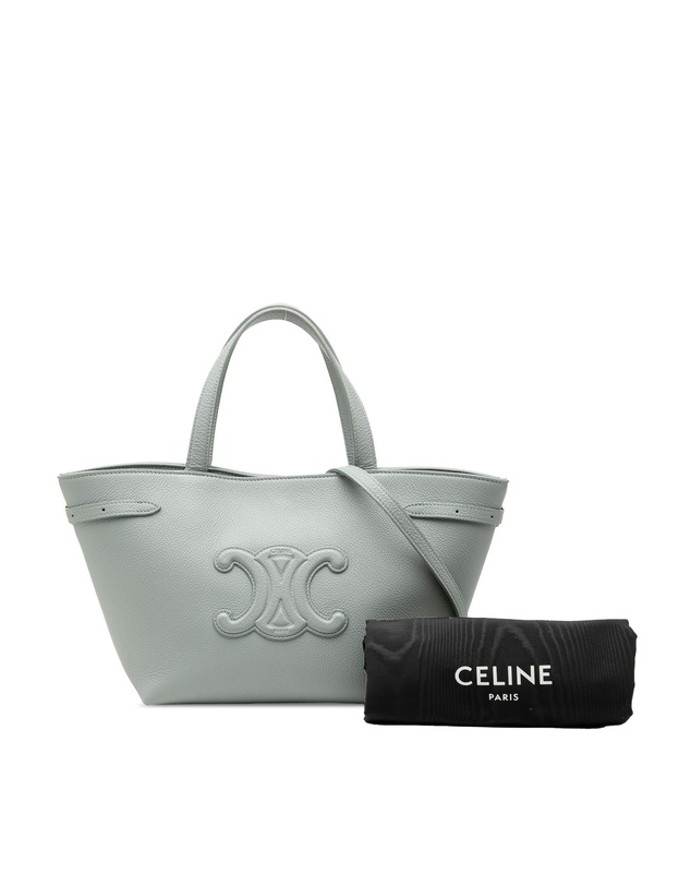 CELINE - Pre-Loved Mini Grained Calfskin Cuir Triomphe Cabas Anais Tote