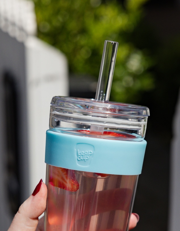 KeepCup - Longplay Cold Cup 12oz Reusable Coffee Cup with Boba Straw Lid