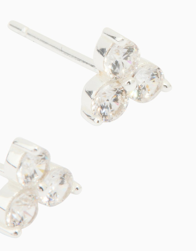 Lovisa - Sterling Silver Cubic Zirconia Trio Stud Earrings