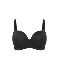 City Chic - Plus Size Luxe Microfibre Strapless Bra - black