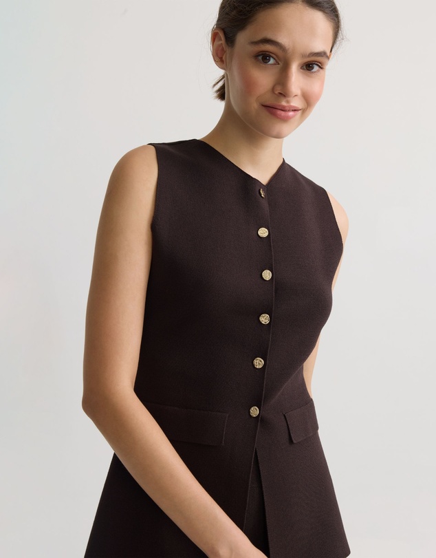 Oxford - Drew Knitted Long Waistcoat
