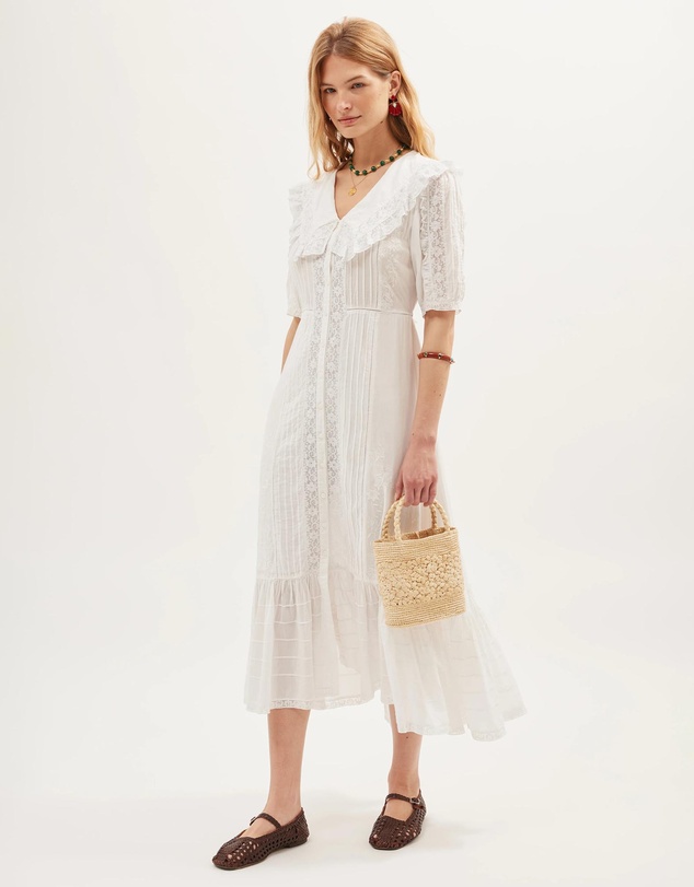Rixo - Edina Dress Pansy Embroidery