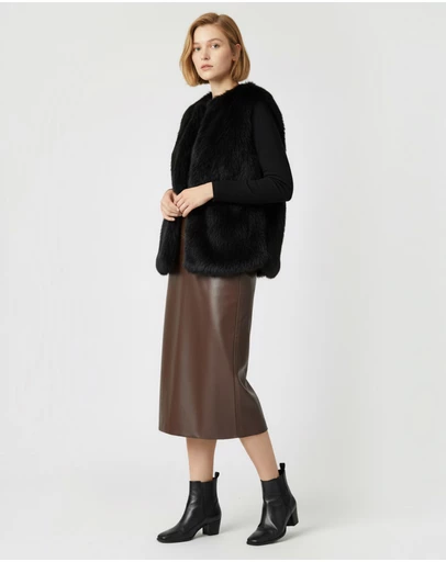 Mossée - Emma Leather Pencil Skirt