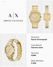 Armani Exchange - Gold Tone Chronograph Watch