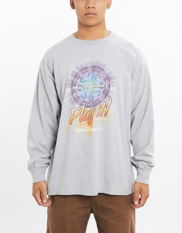 Vintage by The Real Deal - Pre Loved - Vintage Disney Who Wants to Be a Millionaire Long Sleeve Tee