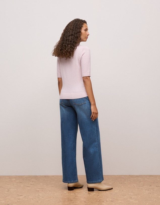 Trenery - Wool Cashmere T-shirt in Pink Rose