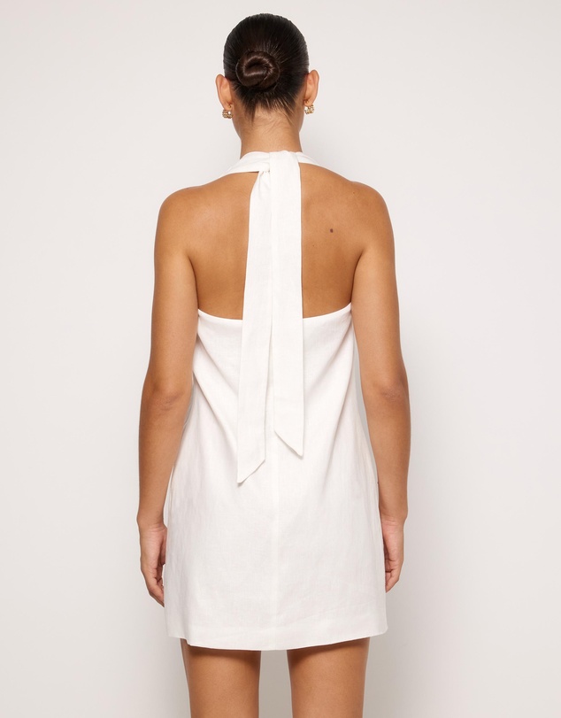 AERE - Cerelia Linen Halter Mini Dress