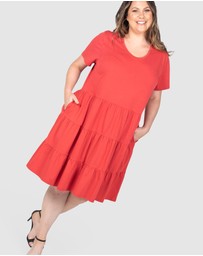 Love Your Wardrobe - Indie Jersey Tiered Dress