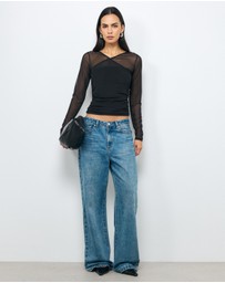 AERE - Aura Crossover Mesh Top