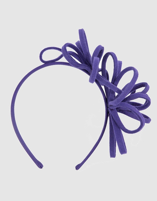 Max Alexander - Felt Purple Loops Fascinator