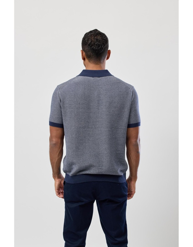 Brooksfield - Stripe Knitted Polo