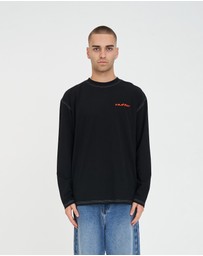Huffer - LS Block Tee 220/Stitched