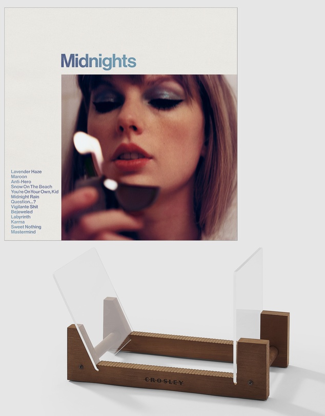 Universal Music - Taylor Swift Midnights Vinyl Album & Crosley Record Storage Display Stand