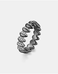 Ania Haie - Ania Haie Black Sparkling Puffy Spike Ring