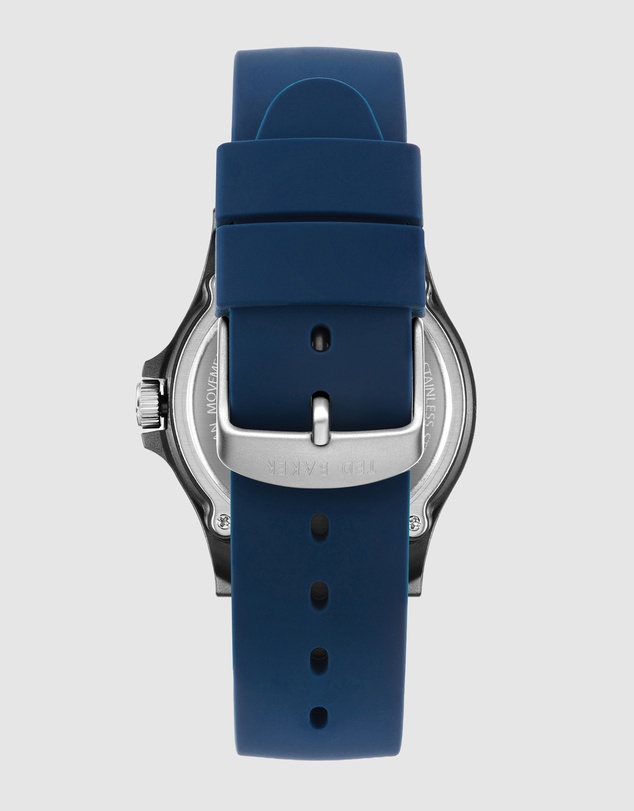 Ted Baker - Irby 40mm Blue Silicone Strap Watch