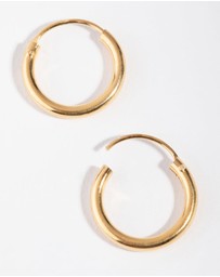 Lovisa - Gold Plated Sterling Silver 15x2MM Hoop Earrings