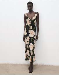 M.N.G - Floral-Print Dress With Ruffle Detail