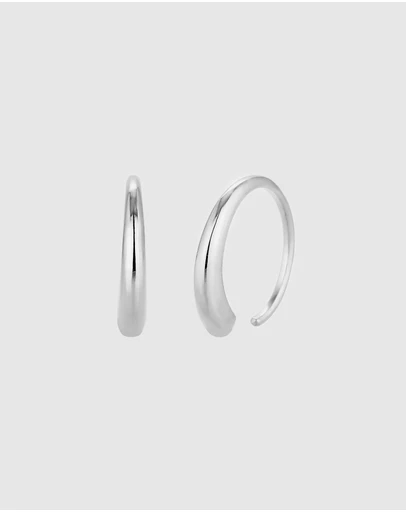 Elli Jewelry - Minimalist Hoop Earrings in 925 Silver