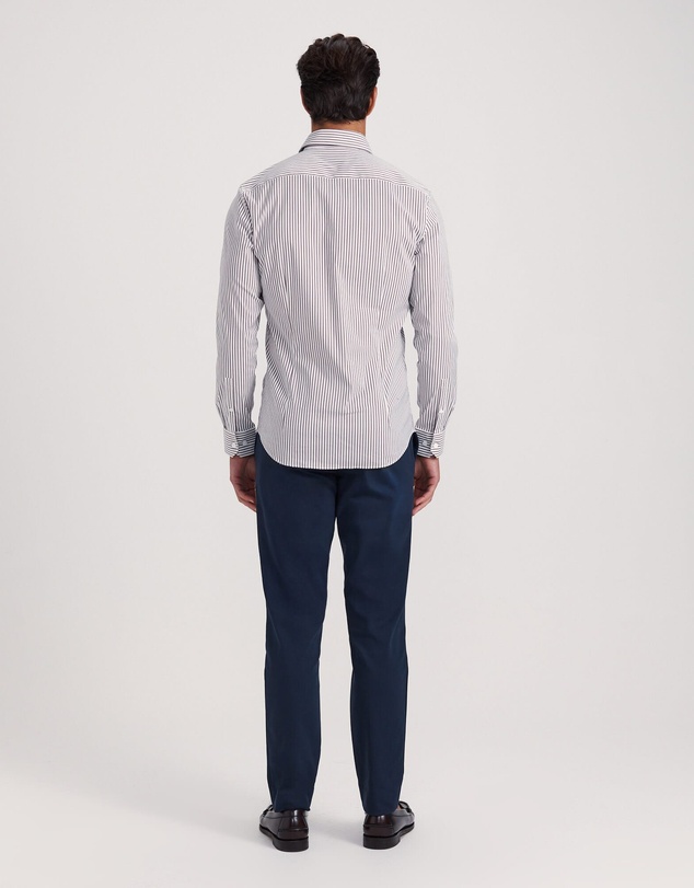 SABA - Calvin Long Sleeve Slim Stripe Shirt