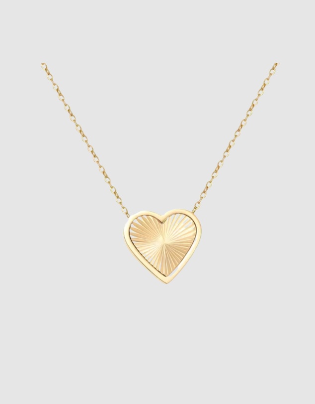 Chuchka - Amour Fluted Heart Necklace