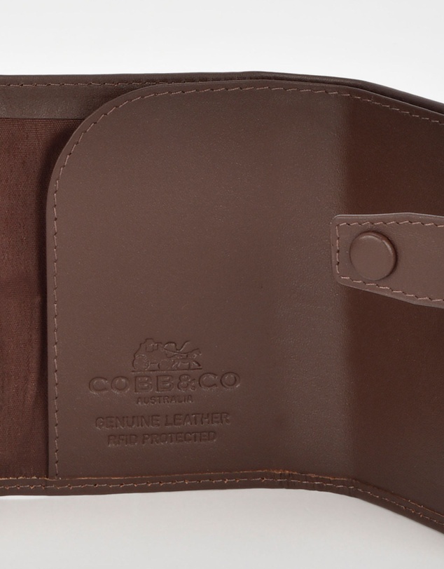 Cobb & Co - Healy Metal Chamber RFID Safe Leather Card Wallet