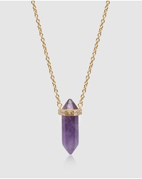 Nialaya Jewellery - Amethyst Crystal Necklace
