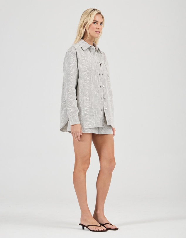 Rolla's - Drift Oversized Denim Shirt Python