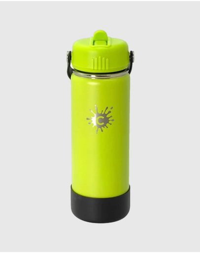 Tolu Australia - 750ml Reusable Yellow Green Water Bottle with Straw Lid
