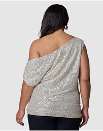 Pink Dusk by Curve Project - Bare Desire Sequin Top
