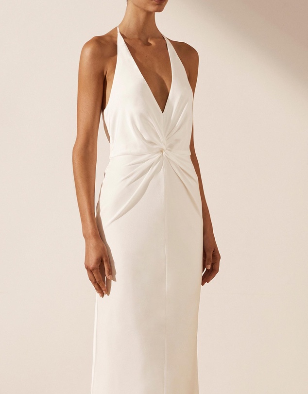 Shona Joy - Luxe Twist Front Halter Midi Dress