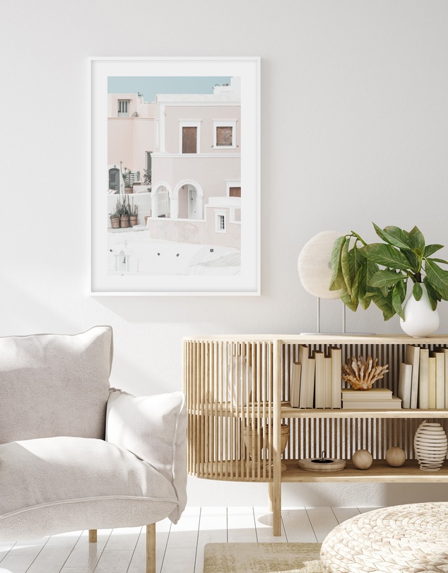 Olive et Oriel - Oia House Santorini Art Print