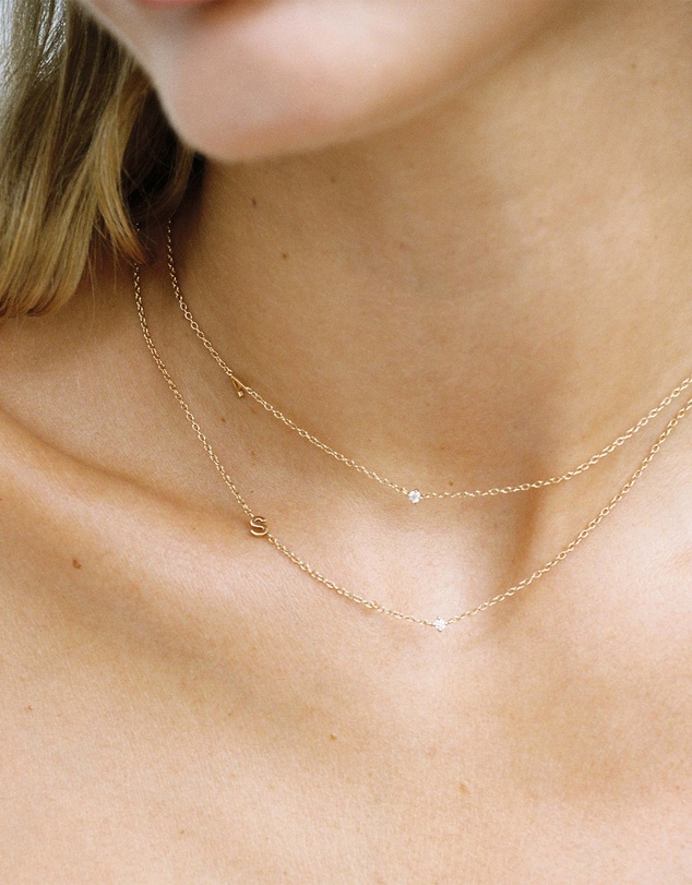 YCL  - Petite Initial Necklace K