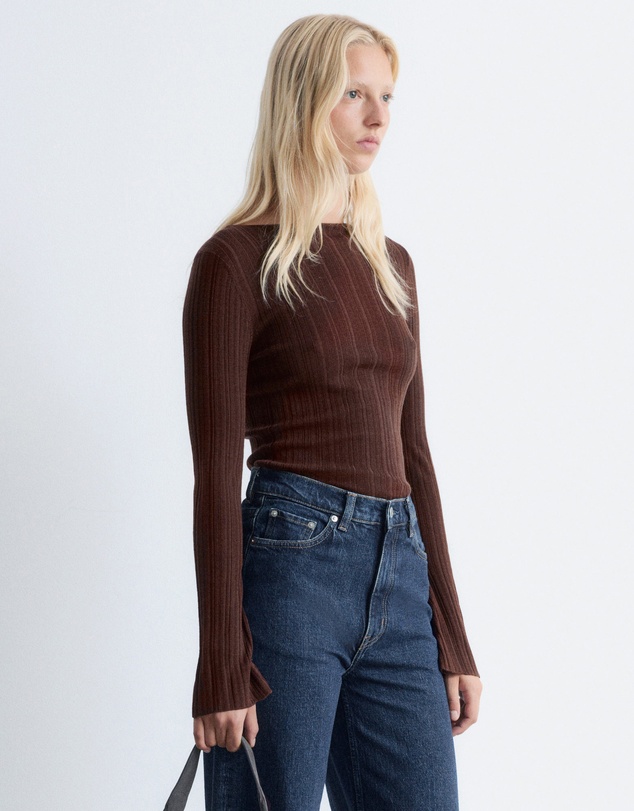 & Other Stories - Rib-Knit Wool Boatneck Top