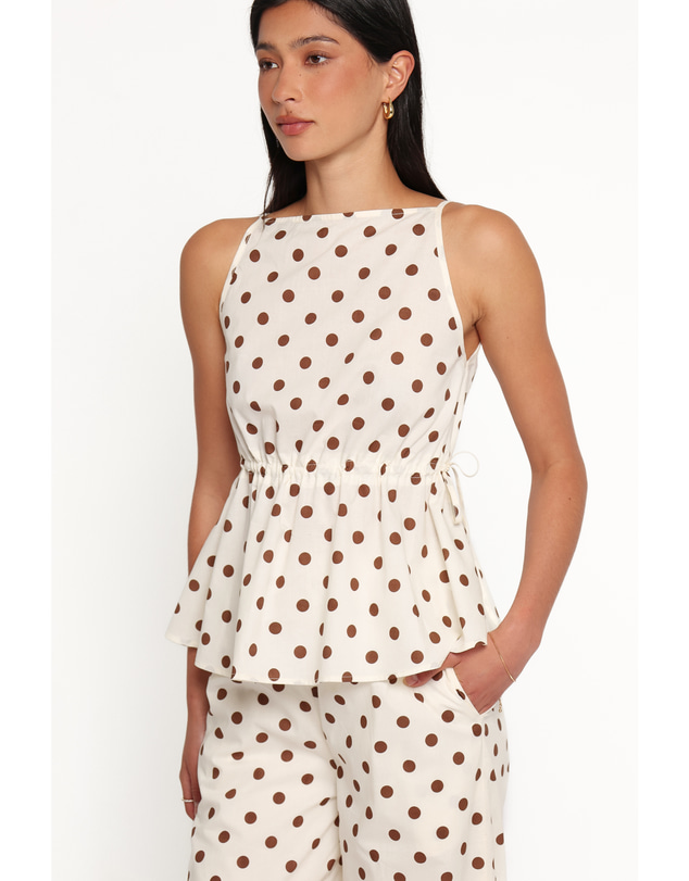 Petal & Pup - Annika Pant Set - Cream Polka Dot