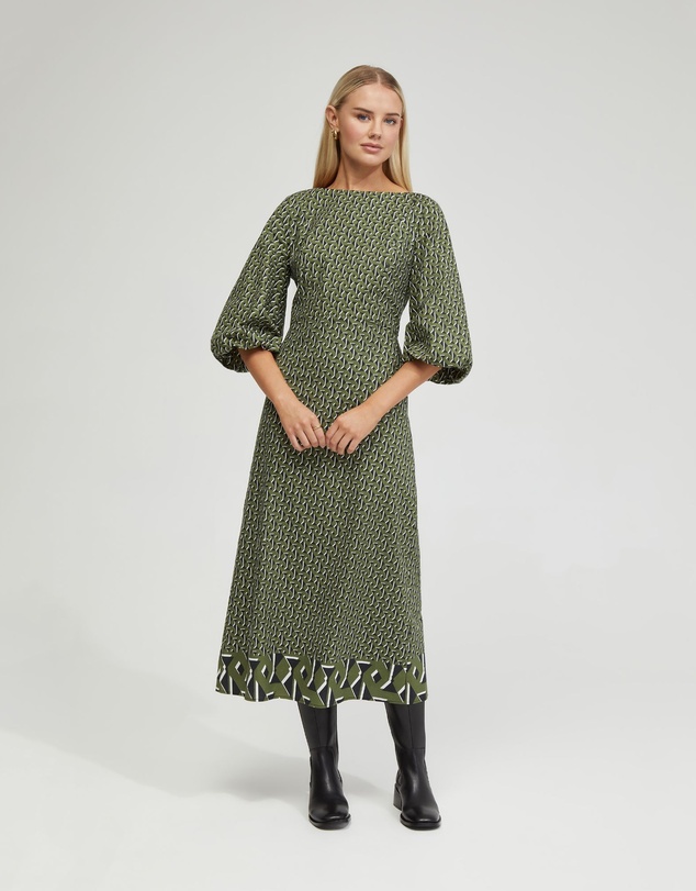 Oxford - Krista Boarder Print Dress