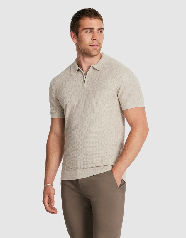 Tarocash - Darius Zip Knit Polo