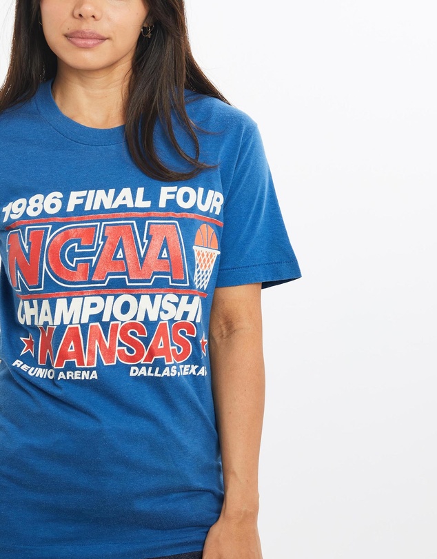 Vintage by The Real Deal - Pre Loved - Vintage 1986 NCAA Kansas Jayhawks Tee