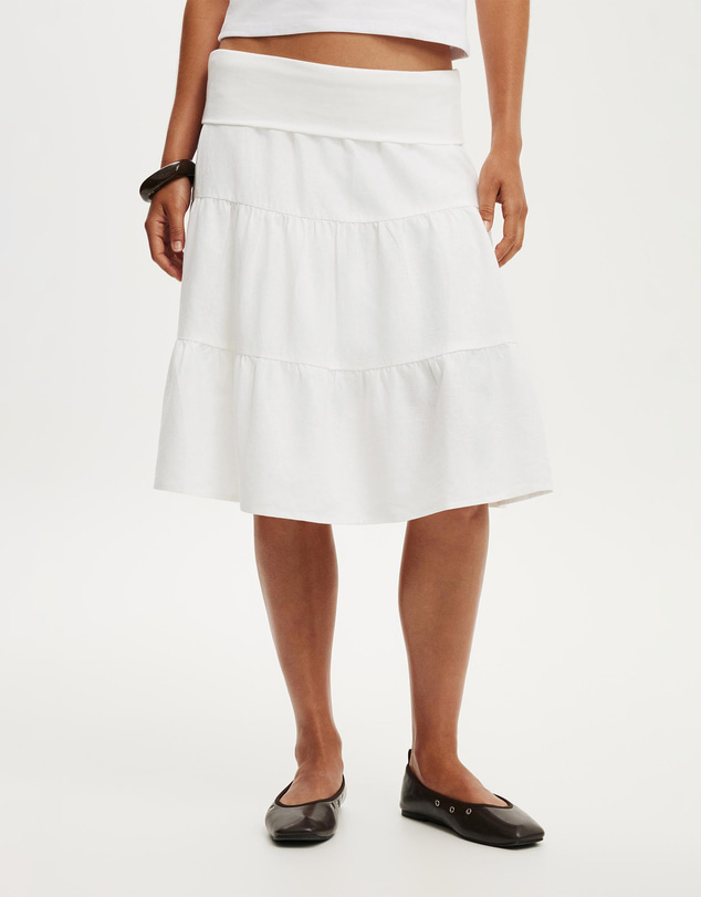 Cotton On - Haven Fold Over Midi Skirt