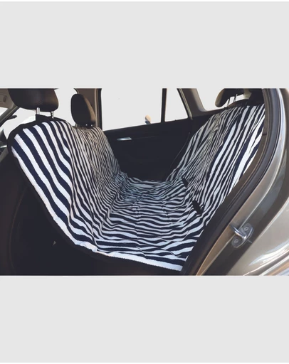 Mog & Bone - Car Seat Cover - Navy Hamptons Stripe
