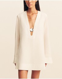 Shona Joy - Paloma Plunged Long Sleeve Mini Dress