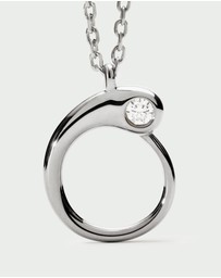 PDPAOLA - Initial 2026 O Silver Pendant Necklace